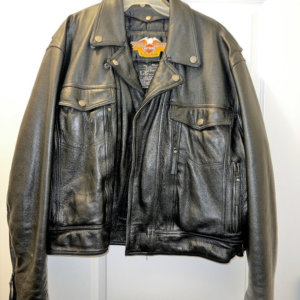 Genuine 2XL Harley Cowhide Leather Jacket